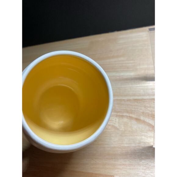 Rae Dunn ‘Give’ 'Joy to the World' White Green Black Coffee Mug Pre-Owned - Picture 5 of 6